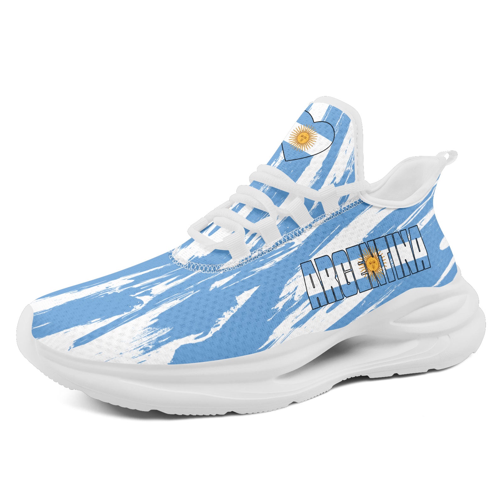 Custom 2026 World Cup Argentina Sneakers DIY Country Flag Running Shoes Lightweight Sport Shoes Gift for Football Fans Personalized Team Name and Logo FN079-F027048-5