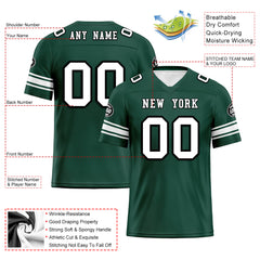 Custom Green New York Personalized Authentic Football Jersey FBJ02-D020256-19