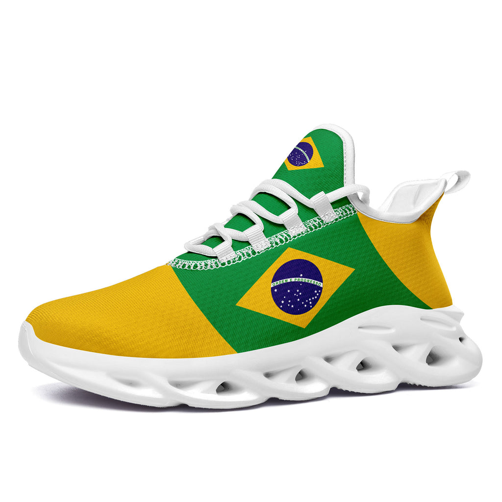 Custom 2026 World Cup Brazil Sneakers DIY Country Flag Running Shoes Lightweight Sport Shoes Gift for Football Fans Personalized Team Name and Logo FN003-F027045-2