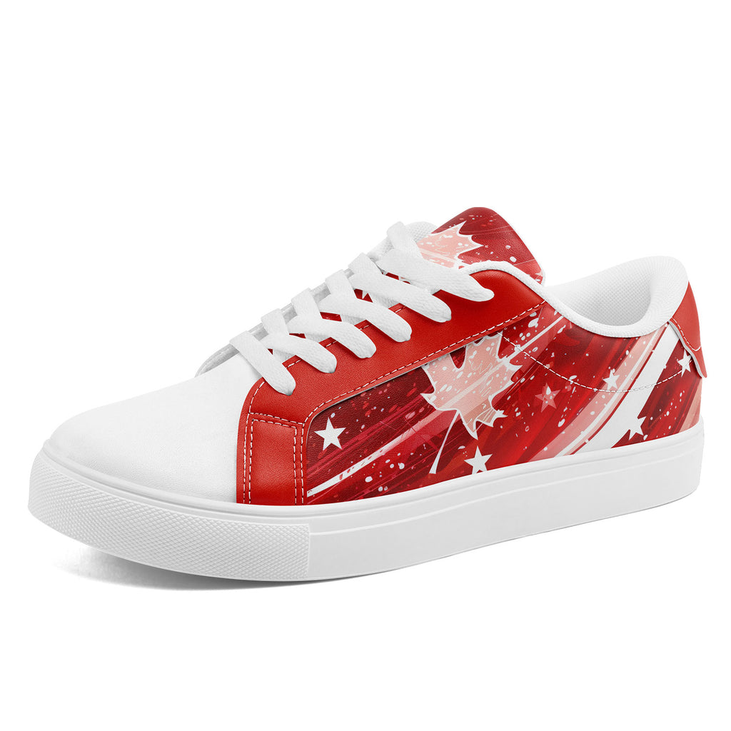 Custom Canada 2026 World Cup Sneakers DIY Country Flag Running Shoes Lightweight Sport Shoes Gift for Football Fans Personalized Team Name and Logo FN023-F020031-5