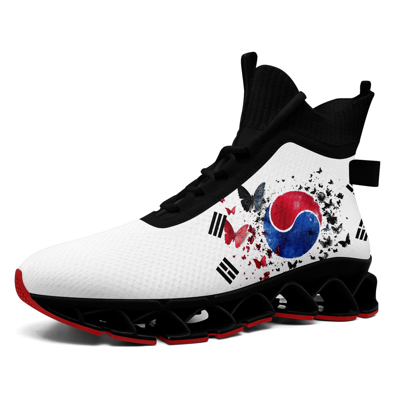 Custom South Korea 2026 World Cup Sneakers DIY Country Flag Running Shoes Lightweight Sport Shoes Gift for Football Fans Personalized Team Name and Logo FN029XD-F009084-4