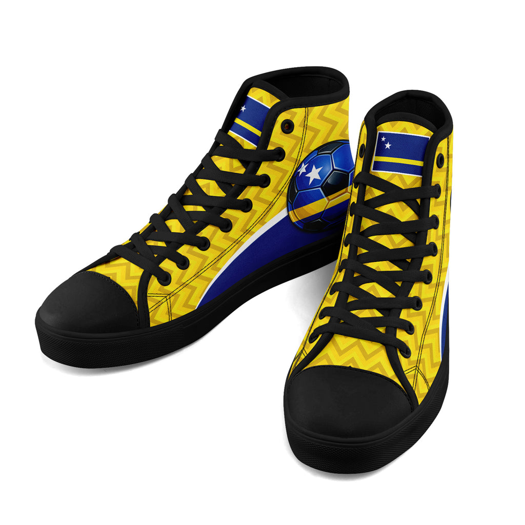 Custom Curaçao 2026 World Cup Sneakers DIY Country Flag Running Shoes Lightweight Sport Shoes Gift for Football Fans Personalized Team Name and Logo FN024-F009098-1