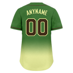 Custom Green Fade Fashion Personalized Authentic Baseball Jersey BSBJ01-D0a70f7