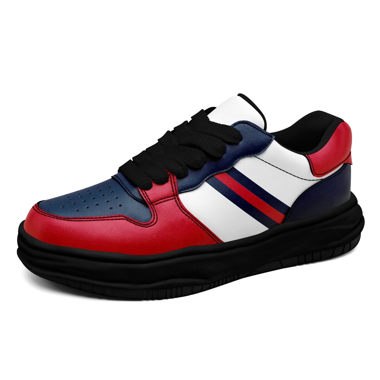 Custom Red Blue New England Shoes Personalized Sneaker FN032-D020389-26