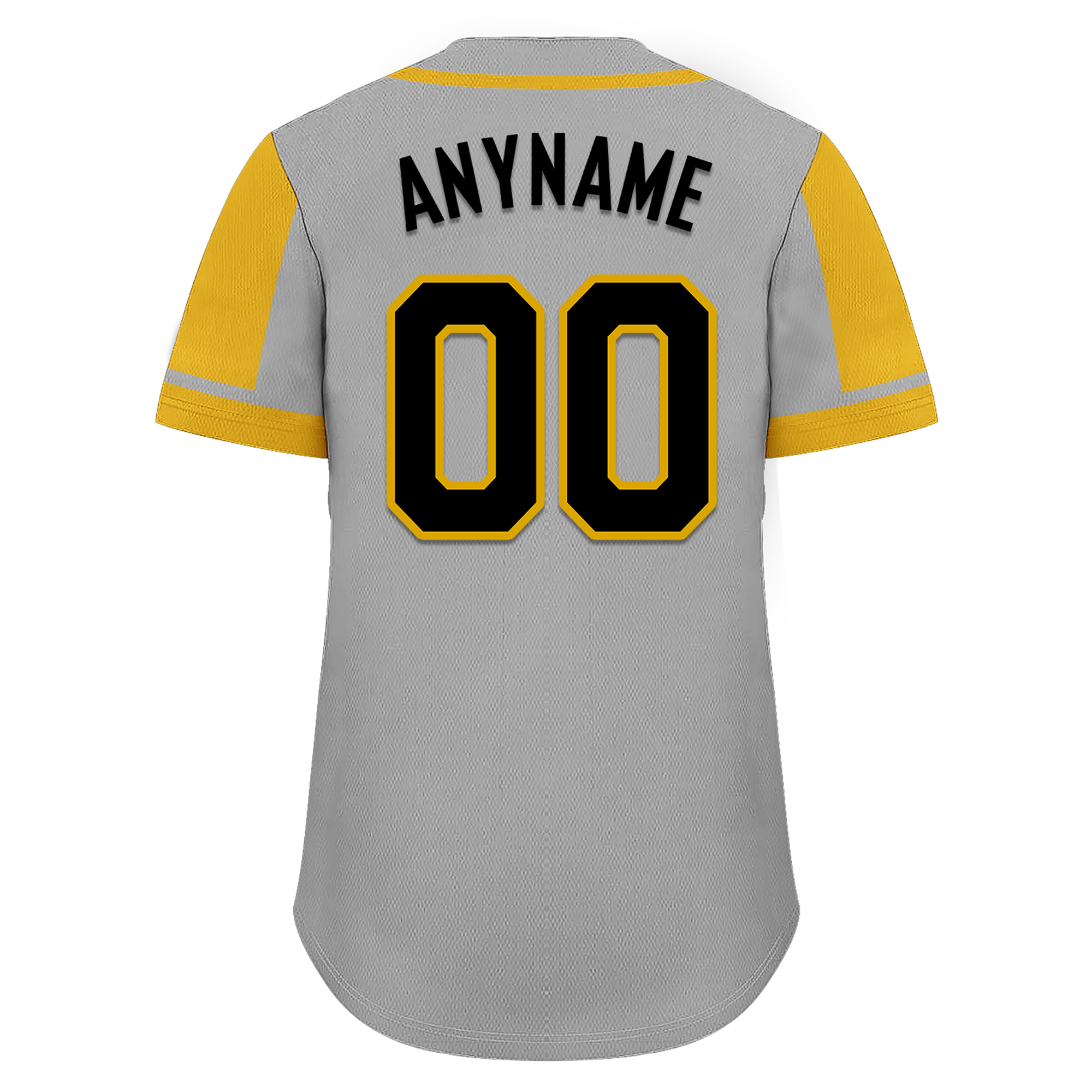Custom Gray Yellow Raglan Sleeves Personalized Authentic Baseball Jersey BSBJ01-D017188