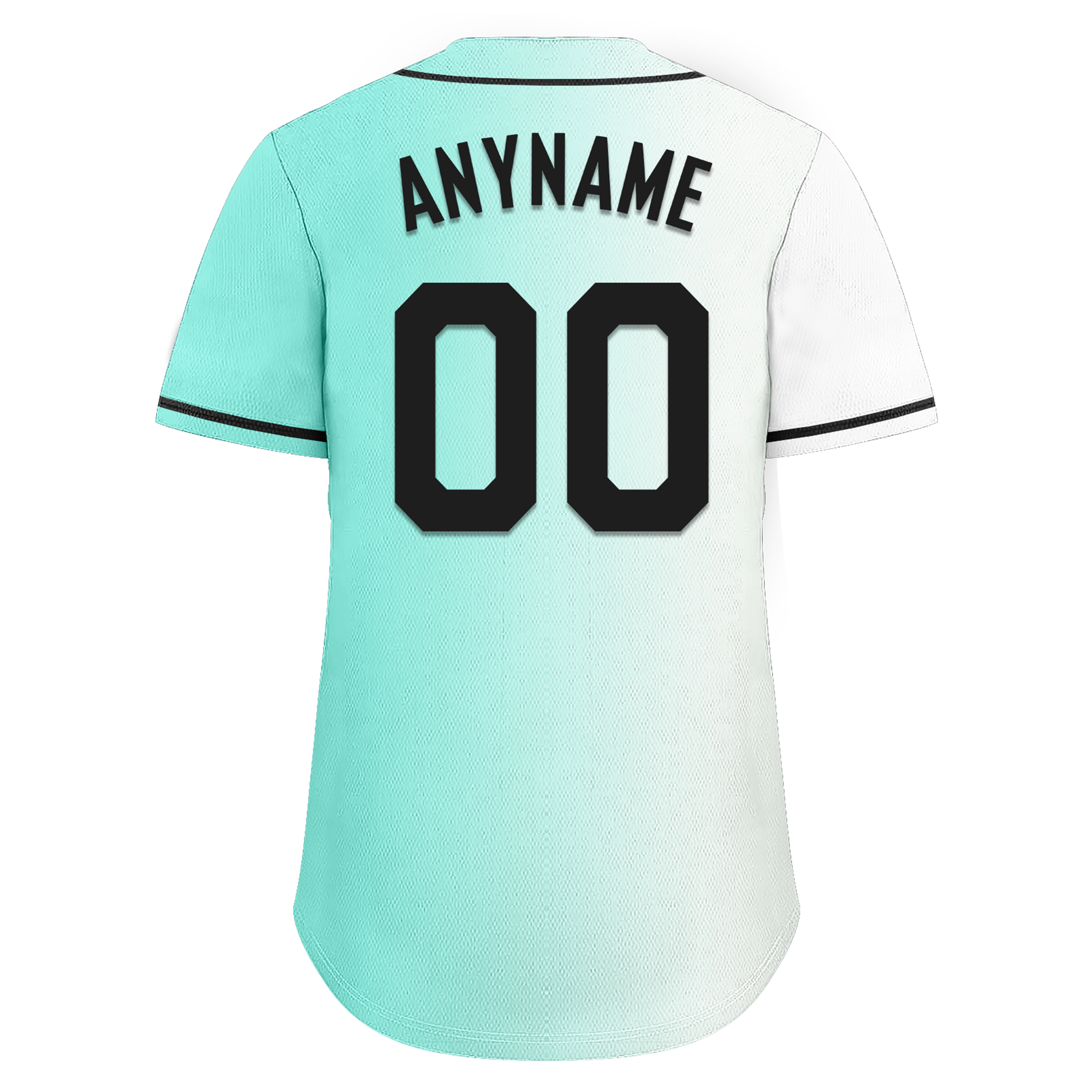 Custom White Green Gradient Fashion Personalized Authentic Baseball Jersey BSBJ01-D0a7aa7