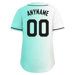 Custom White Green Gradient Fashion Personalized Authentic Baseball Jersey BSBJ01-D0a7aa7