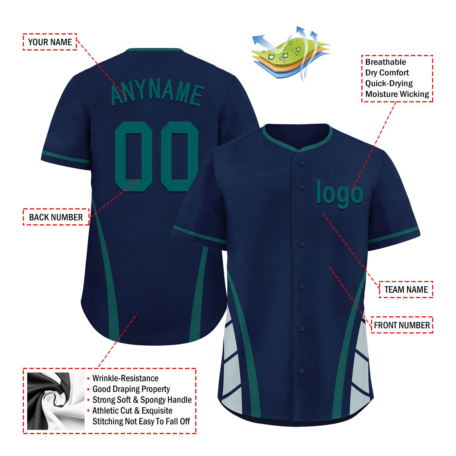 Custom Washington Personalized Authentic Baseball Jersey BSBJ01-E06042-25Q