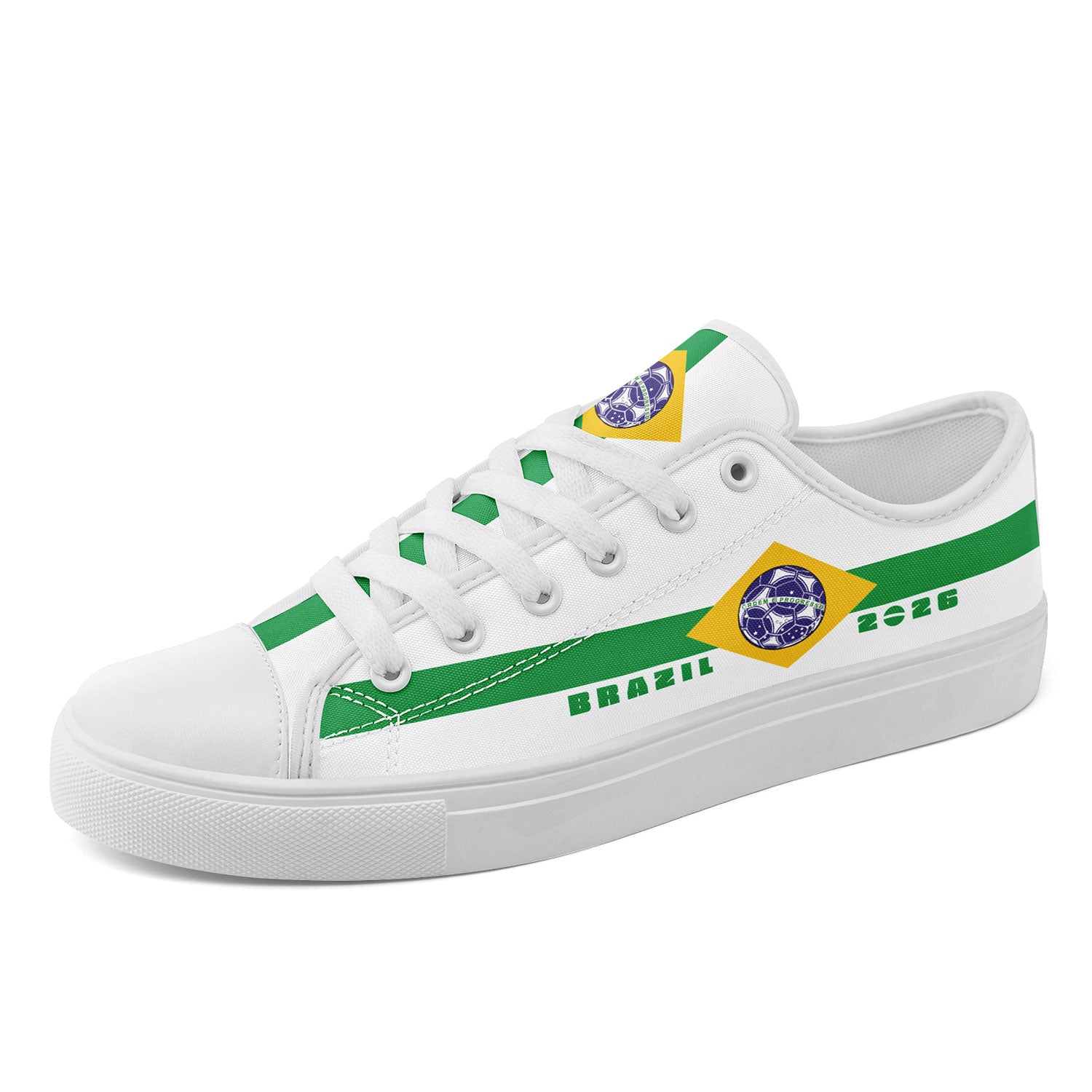 Custom 2026 World Cup Brazil Sneakers DIY Country Flag Running Shoes Lightweight Sport Shoes Gift for Football Fans Personalized Team Name and Logo FN027-F027054-3