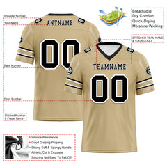 Custom Yellow New Orleans Personalized Authentic Football Jersey FBJ02-D025033-19