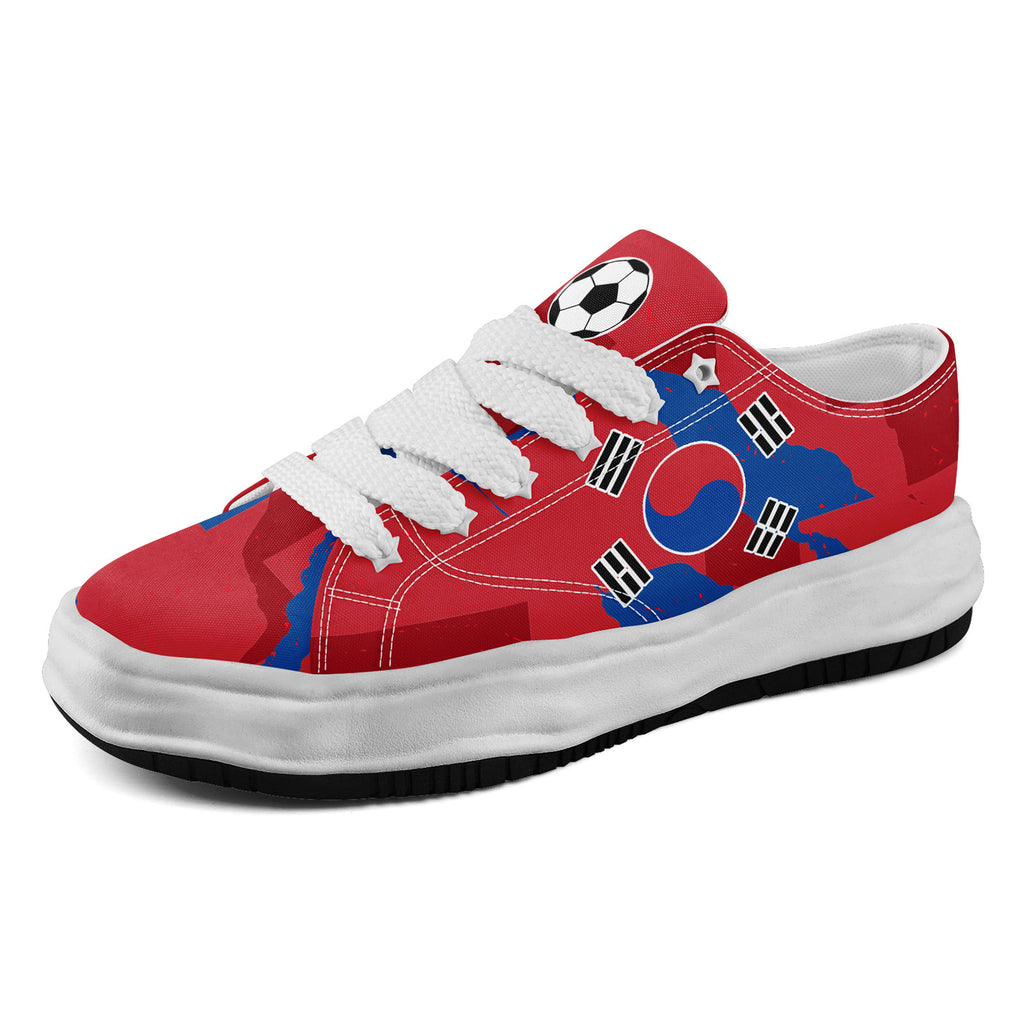 Custom South Korea 2026 World Cup Sneakers DIY Country Flag Running Shoes Lightweight Sport Shoes Gift for Football Fans Personalized Team Name and Logo FN038-F009095-1