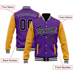 Custom Raglan Sleeves Jacket Bomber Full-Snap Varsity Letterman Personalized Jacket FZ005-D025002-13