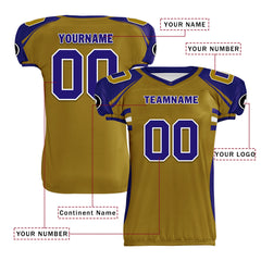 Custom Blue Yellow Maryland High-Performance American Football Jersey FBJ06-D023001-2