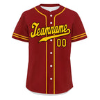 Custom Red Classic Style Yellow Personalized Authentic Baseball Jersey UN002-bd0b00d8-aa