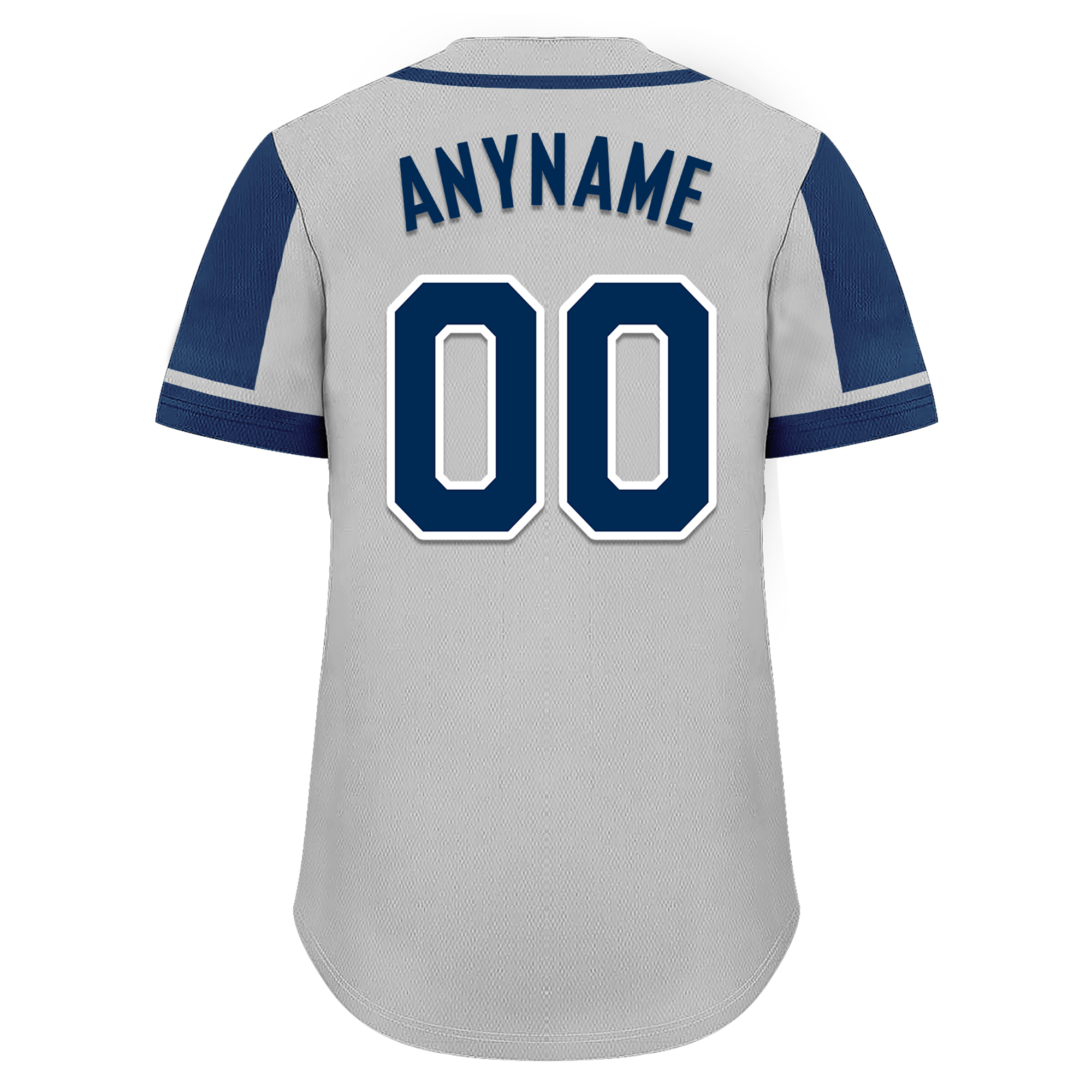Custom Gray Blue Raglan Sleeves Personalized Authentic Baseball Jersey BSBJ01-D017178