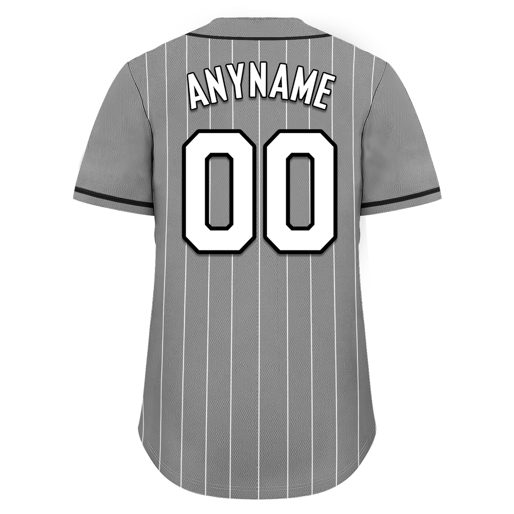 Custom Gray Stripe Fashion Personalized Authentic Baseball Jersey BSBJ01-D017244