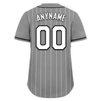 Custom Gray Stripe Fashion Personalized Authentic Baseball Jersey BSBJ01-D017244