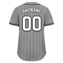 Custom Gray Stripe Fashion Personalized Authentic Baseball Jersey BSBJ01-D017244