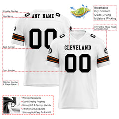 Custom White Cleveland Personalized Authentic Football Jersey FBJ02-D020256-29