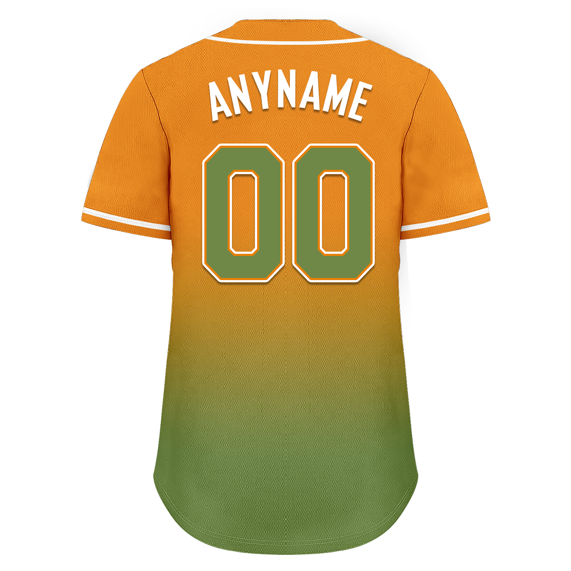 Custom Orange Green Fade Fashion Personalized Authentic Baseball Jersey BSBJ01-D0a70b9