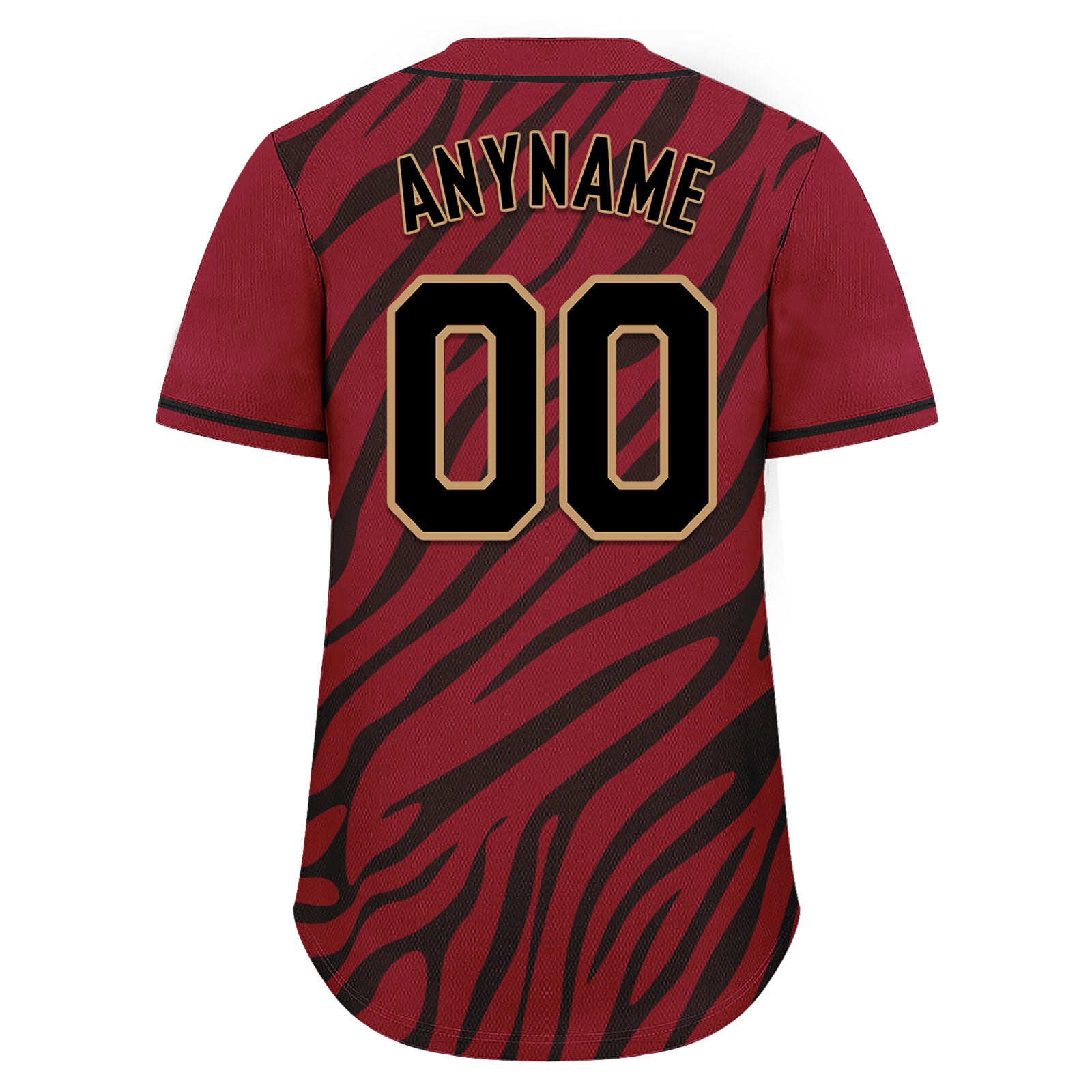 Custom Burgundy Black Zebra Pattern Personalized Authentic Baseball Jersey BSBJ01-D020201-10
