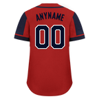 Custom Red Blue Raglan Sleeves Personalized Authentic Baseball Jersey BSBJ01-D017179