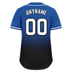 Custom Blue Black Fade Fashion Personalized Authentic Baseball Jersey BSBJ01-D0a70be