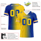 Custom Yellow Blue California Personalized Authentic Football Jersey FBJ02-D028017-8
