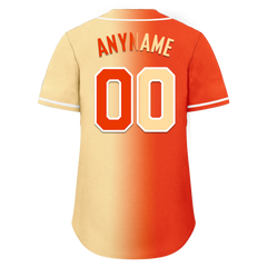 Custom Orange Beige Gradient Fashion Personalized Authentic Baseball Jersey BSBJ01-D0a707f