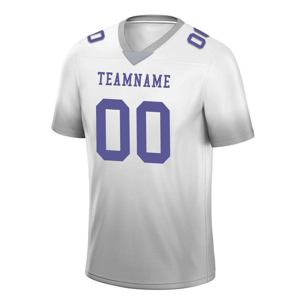 Custom White Ash Fade Fashion Personalized Authentic Football Jersey FBJ02-D06110