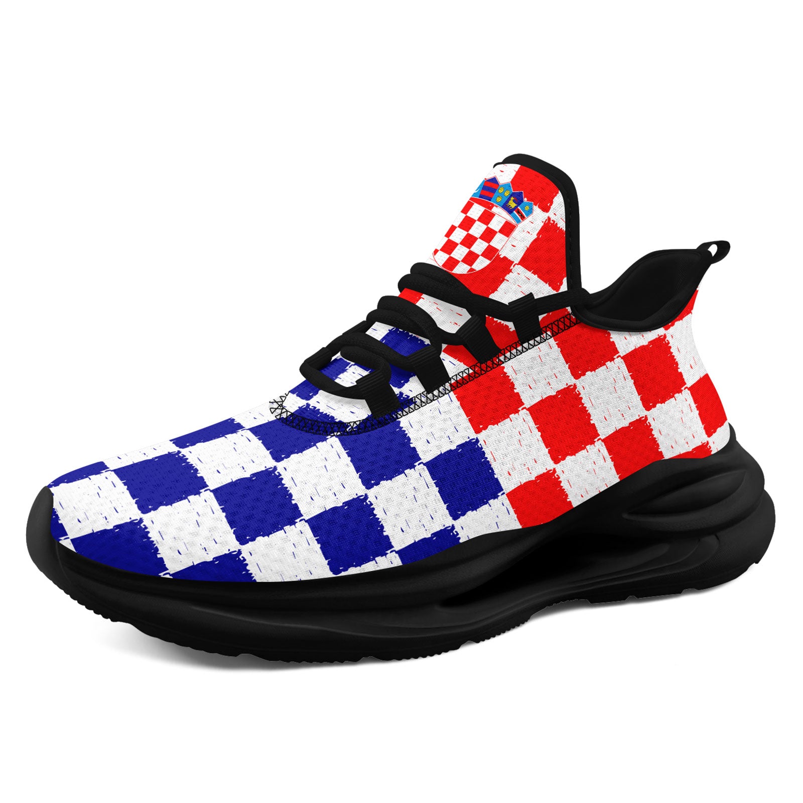Custom Croatia 2026 World Cup Sneakers DIY Country Flag Running Shoes Lightweight Sport Shoes Gift for Football Fans Personalized Team Name and Logo FN079-F009105-2