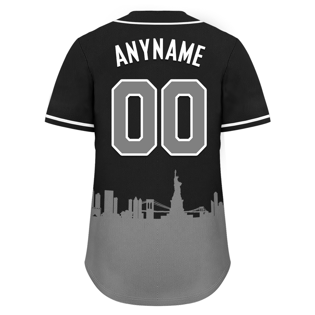 Custom Black Gray City Edition Personalized Authentic Baseball Jersey BSBJ01-D017125