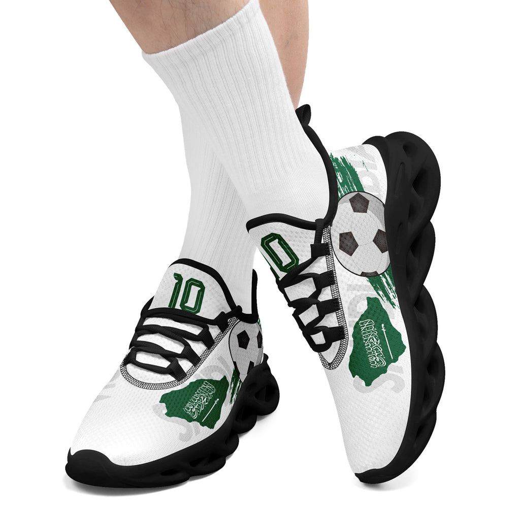 Custom Saudi Arabia 2026 World Cup Sneakers DIY Country Flag Running Shoes Lightweight Sport Shoes Gift for Football Fans Personalized Team Name and Logo FN003-F009078-5