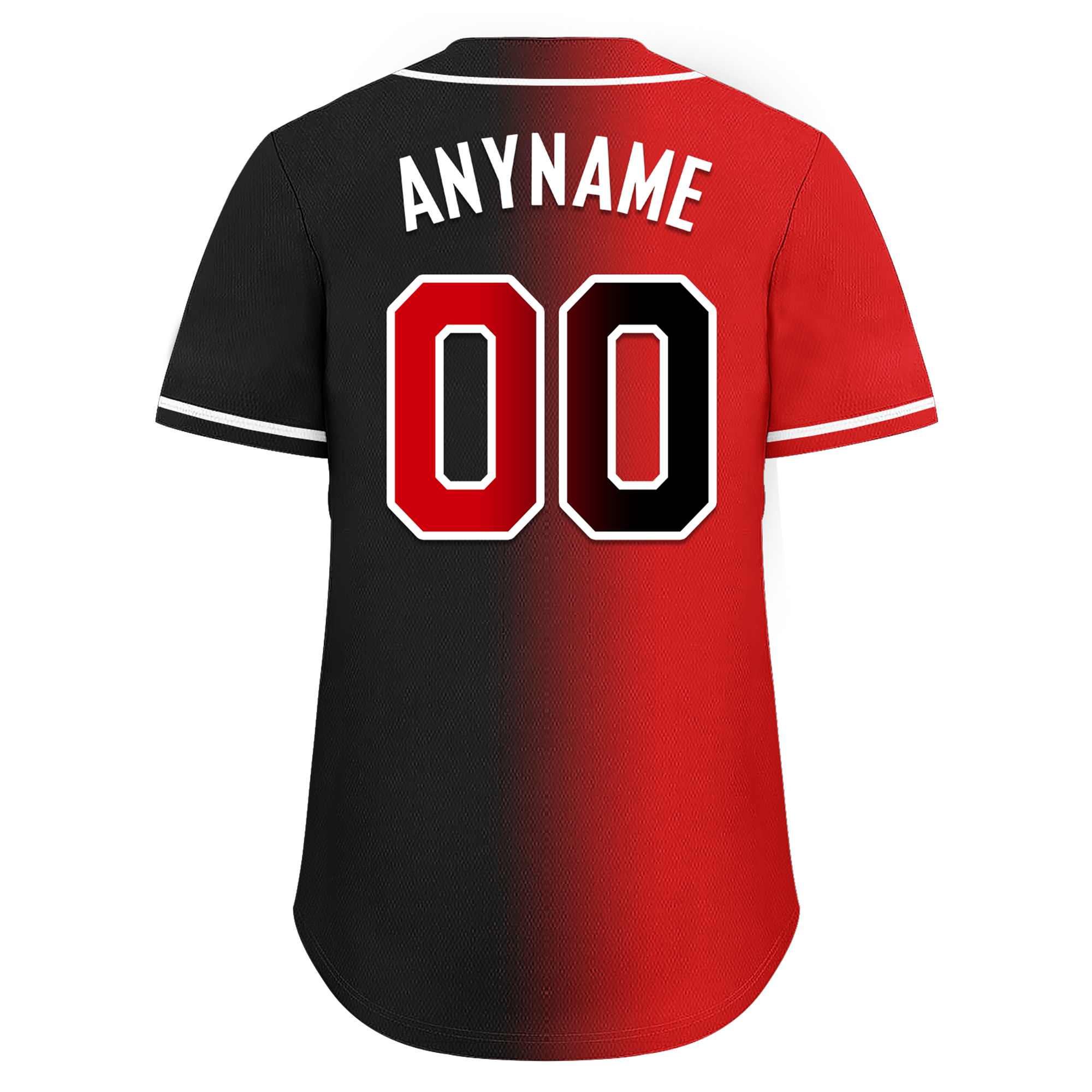 Custom Red Black Gradient Fashion Personalized Authentic Baseball Jersey BSBJ01-D0a707a