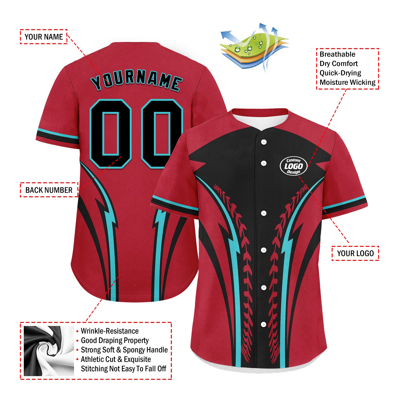 Custom Baseball Jersey and Hat Combo Offer Personalized Combo ZH-E023021-1