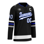 Custom Black Grey Personalized Hockey Jersey HCKJ01-D0a70ba