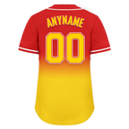 Custom Red Yellow Fade Fashion Personalized Authentic Baseball Jersey BSBJ01-D0a70d7