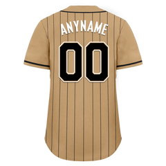 Custom Yellow Stripe Fashion Personalized Authentic Baseball Jersey BSBJ01-D017256