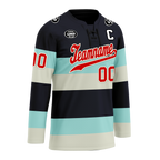 Custom Black White Personalized Hockey Jersey HCKJ01-D0a70db