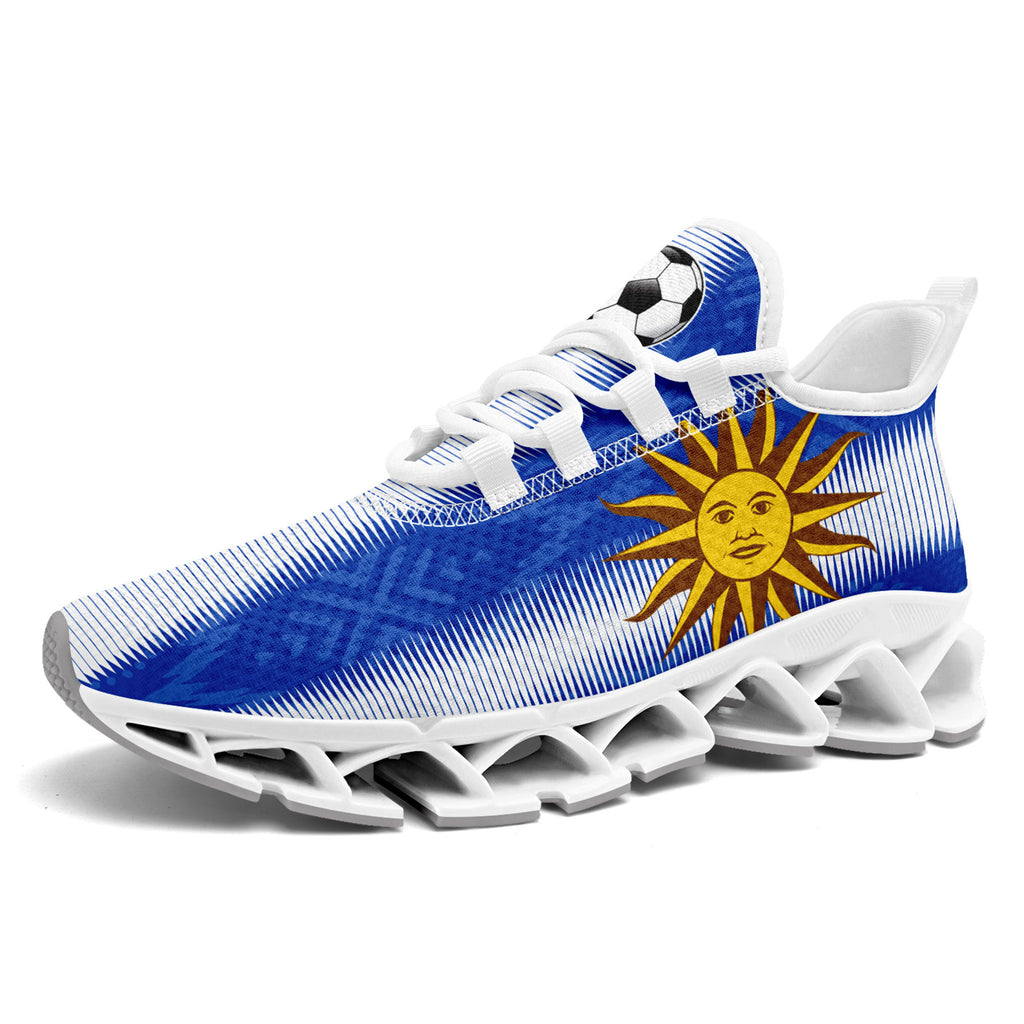Custom Uruguay 2026 World Cup Sneakers DIY Country Flag Running Shoes Lightweight Sport Shoes Gift for Football Fans Personalized Team Name and Logo FN003XD-F009085-1