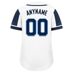 Custom White Blue Raglan Sleeves Personalized Authentic Baseball Jersey BSBJ01-D017164