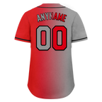 Custom Grey Red Gradient Fashion Personalized Authentic Baseball Jersey BSBJ01-D0a7aad