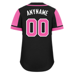 Custom Black Pink Raglan Sleeves Personalized Authentic Baseball Jersey BSBJ01-D017198