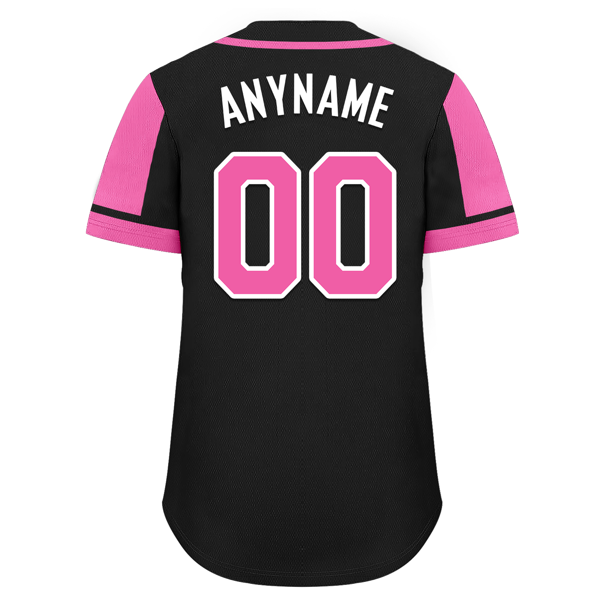 Custom Black Pink Raglan Sleeves Personalized Authentic Baseball Jersey BSBJ01-D017198