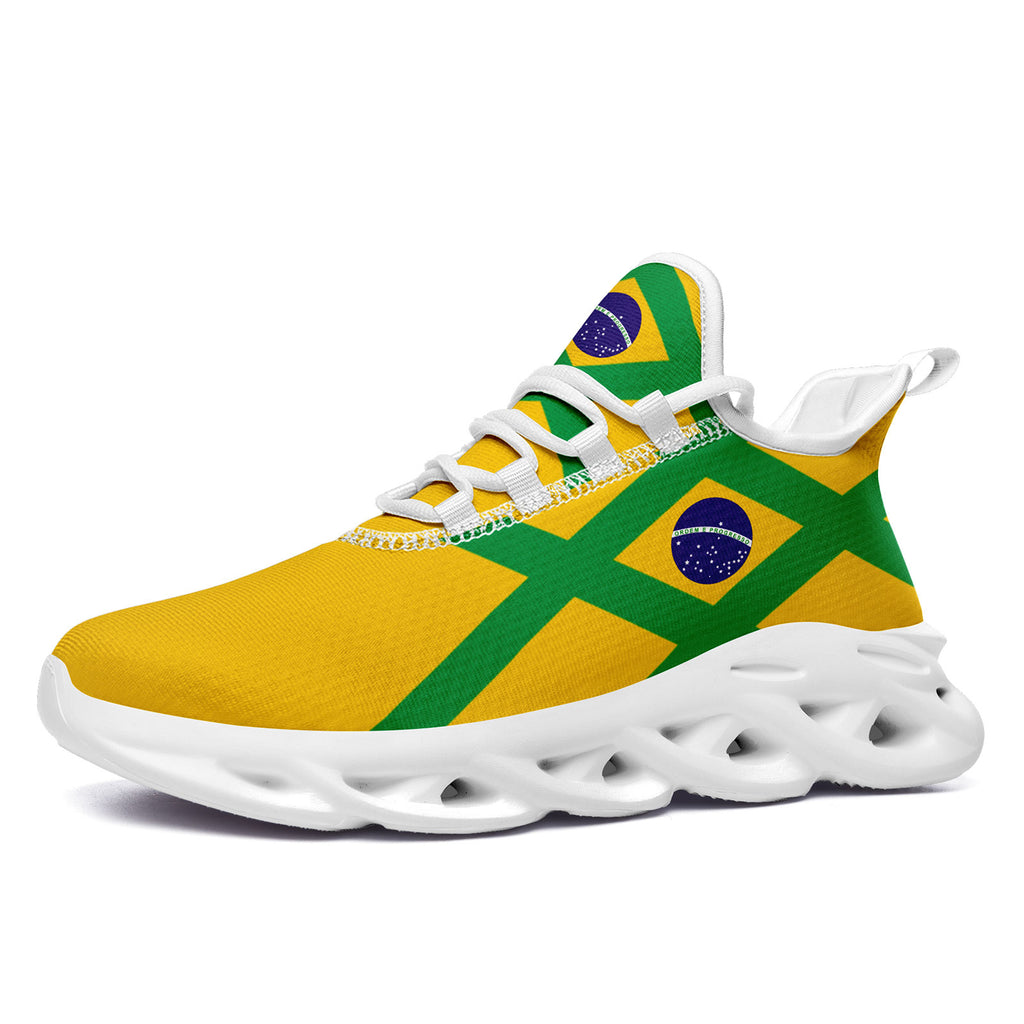 Custom 2026 World Cup Brazil Sneakers DIY Country Flag Running Shoes Lightweight Sport Shoes Gift for Football Fans Personalized Team Name and Logo FN003-F027045-4