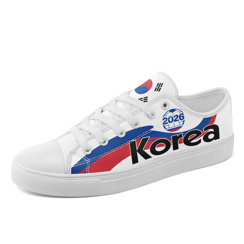 Custom South Korea 2026 World Cup Sneakers DIY Country Flag Running Shoes Lightweight Sport Shoes Gift for Football Fans Personalized Team Name and Logo FN027-F009081-3