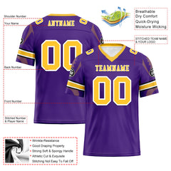 Custom Purple Minnesota Personalized Authentic Football Jersey FBJ02-D025033-15