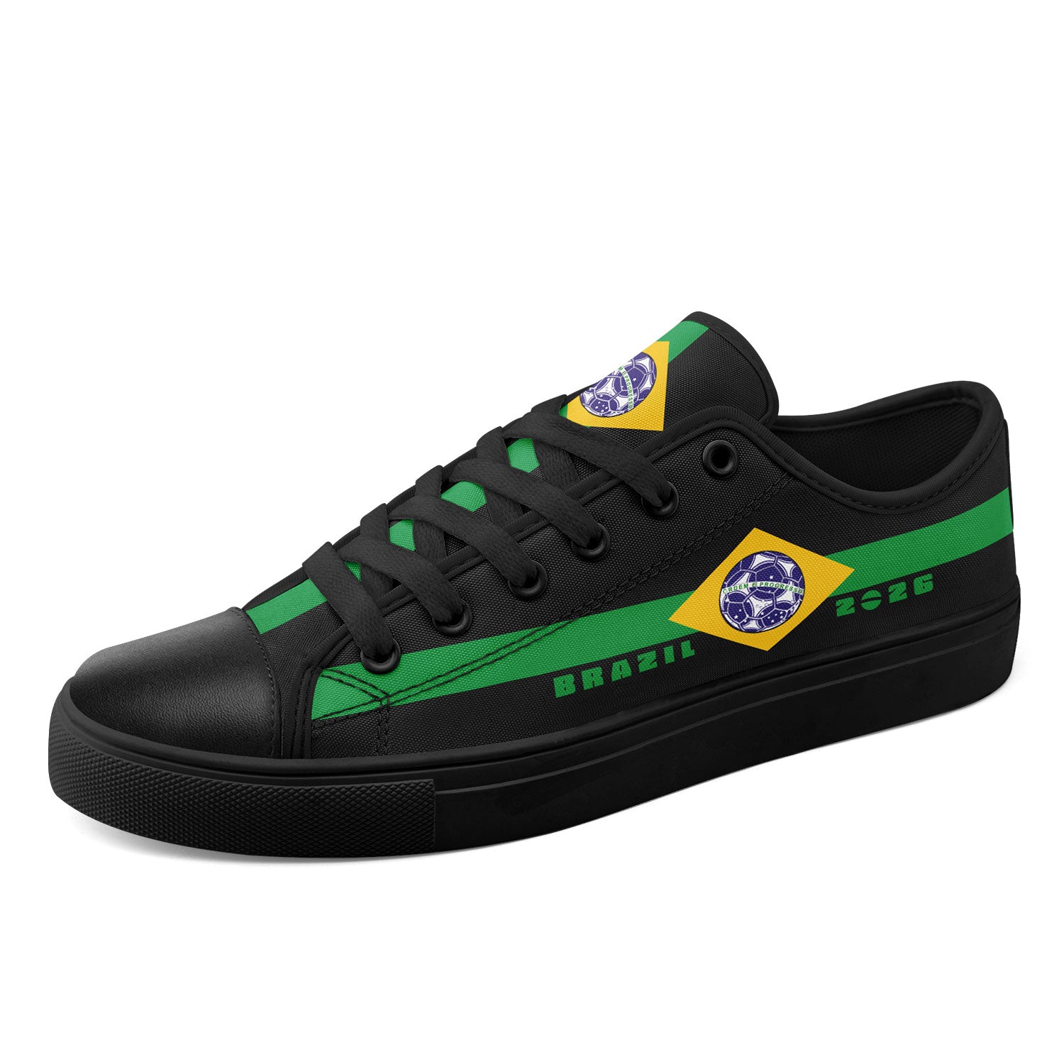 Custom 2026 World Cup Brazil Sneakers DIY Country Flag Running Shoes Lightweight Sport Shoes Gift for Football Fans Personalized Team Name and Logo FN027-F027054-3