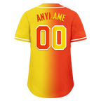 Custom Orange Yellow Gradient Fashion Personalized Authentic Baseball Jersey BSBJ01-D0a707e