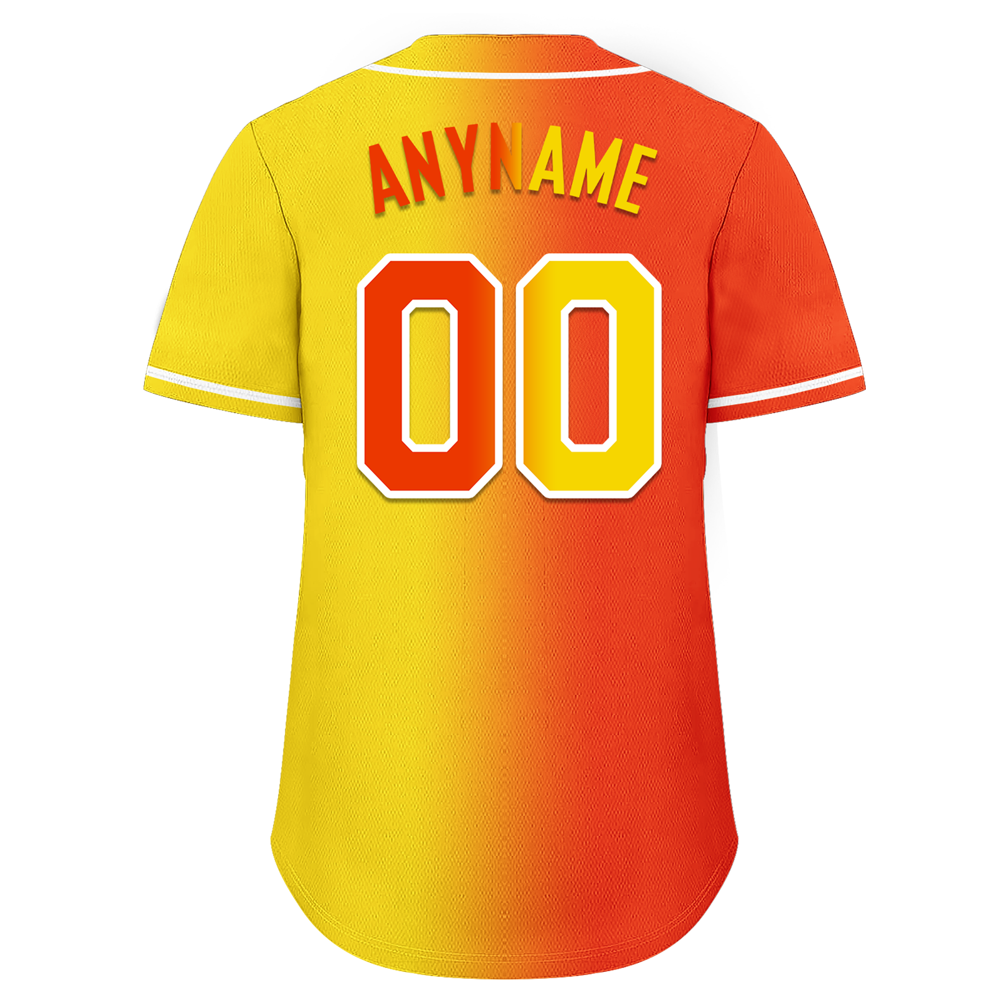 Custom Orange Yellow Gradient Fashion Personalized Authentic Baseball Jersey BSBJ01-D0a707e